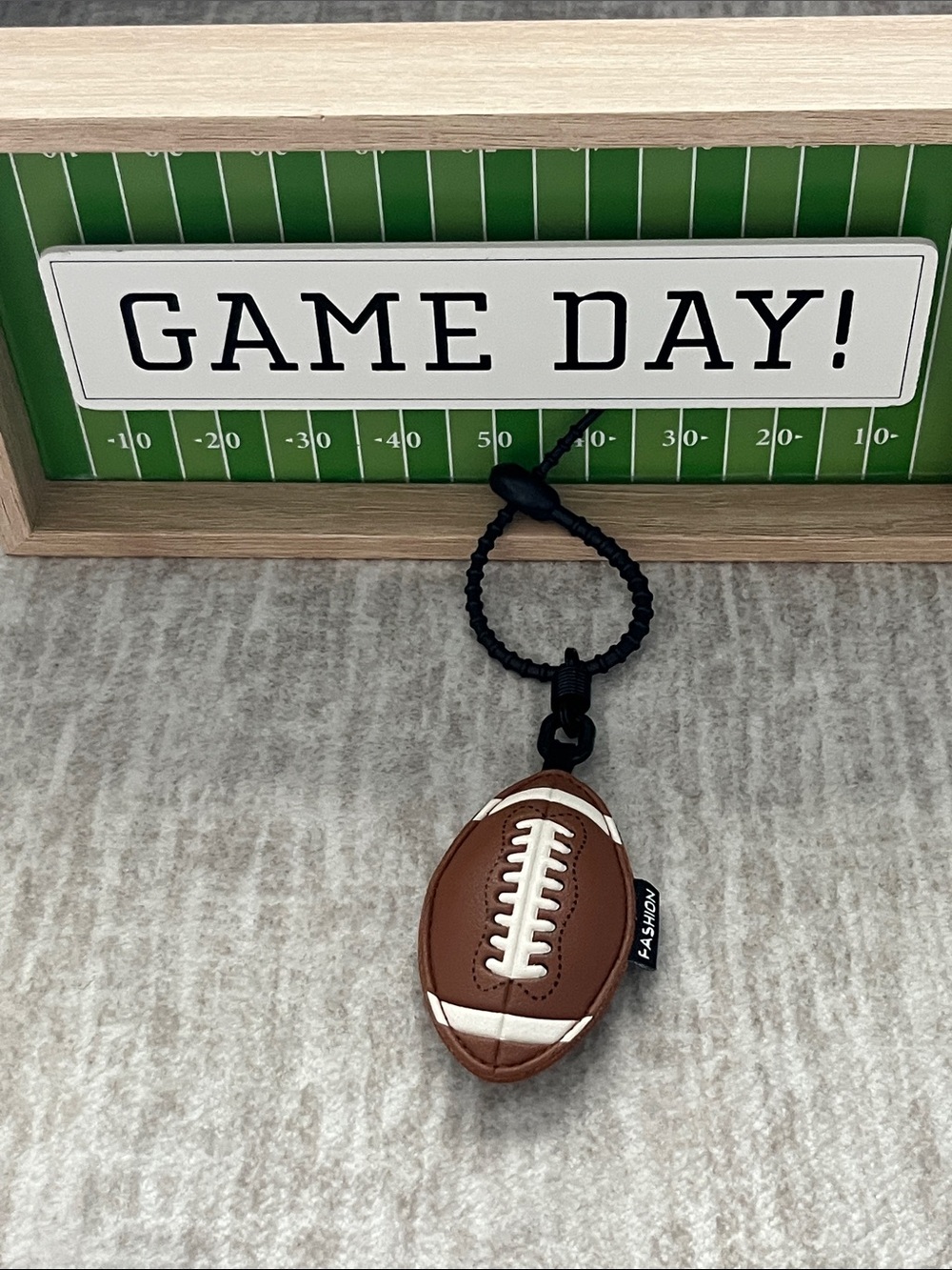 Brown Kids Football Keychain Bag Charm